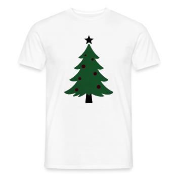 Minimaler grüner Weihnachtsbaum - Männer T-Shirt - Weiß - Vorne - AI Model Male 178 dark (178cm)