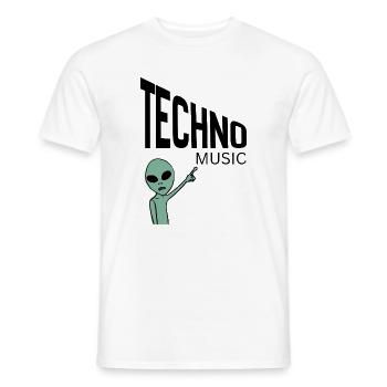 Pointeur Extraterrestre Vert - T-shirt homme - blanc - Devant - AI Model Male 178 dark (178cm)