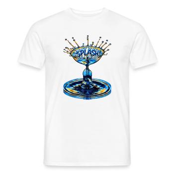 "Splash" - Männer T-Shirt - Weiß - Vorne - AI Model Male 178 dark (178cm)