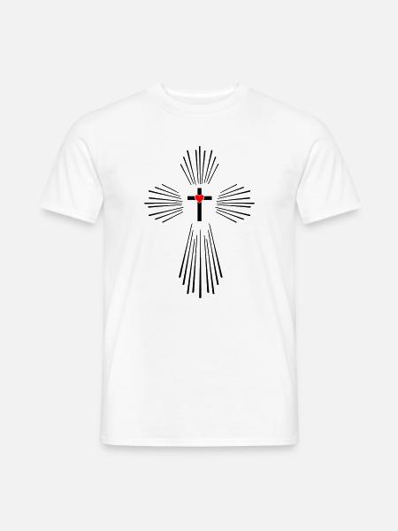 Heiliger Geist Kreuz - Männer T-Shirt - Weiß