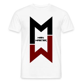 "Wish Master" modernes Monogramm-Logo-Design - Männer T-Shirt - Weiß - Vorne - AI Model Male 178 dark (178cm)