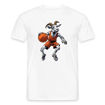 Ziegen Basketball / Bball Goat - Männer T-Shirt - Weiß - Vorne - AI Model Male 178 dark (178cm)