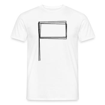 Eckfahne handgezeichnet - Männer T-Shirt - Weiß - Vorne - AI Model Male 178 dark (178cm)