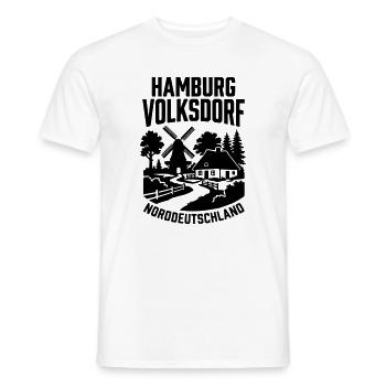 Volksdorf Hamburg Walddörfer  - Männer T-Shirt - Weiß - Vorne - AI Model Male 178 dark (178cm)