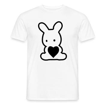 Valentinstag Hase - Männer T-Shirt - Weiß - Vorne - AI Model Male 178 dark (178cm)