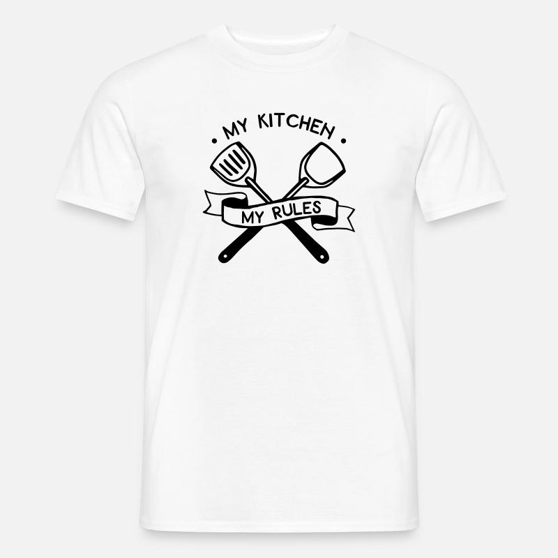 My Kitchen My Rules - Männer T-Shirt - Weiß