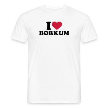 Borkum - Männer T-Shirt - Weiß - Vorne - AI Model Male 178 dark (178cm)
