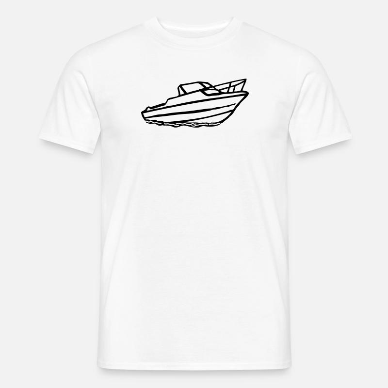 Schiff Motorboot - Männer T-Shirt - Weiß