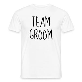 Marriage Wedding Bride Groom Hochzeit Mariage Love - Men's T-Shirt - white - Front - AI Model Male 178 dark (178cm)