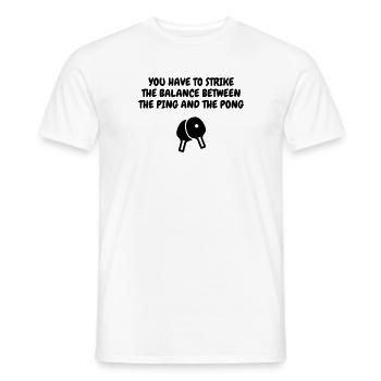 Table Tennis - Ping Pong - Sport - Racket - Ball - Männer T-Shirt - Weiß - Vorne - AI Model Male 178 dark (178cm)