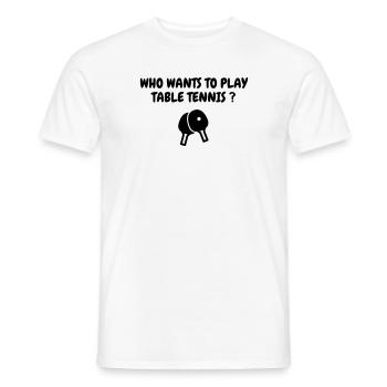 Table Tennis - Ping Pong - Sport - Racket - Ball - Männer T-Shirt - Weiß - Vorne - AI Model Male 178 dark (178cm)