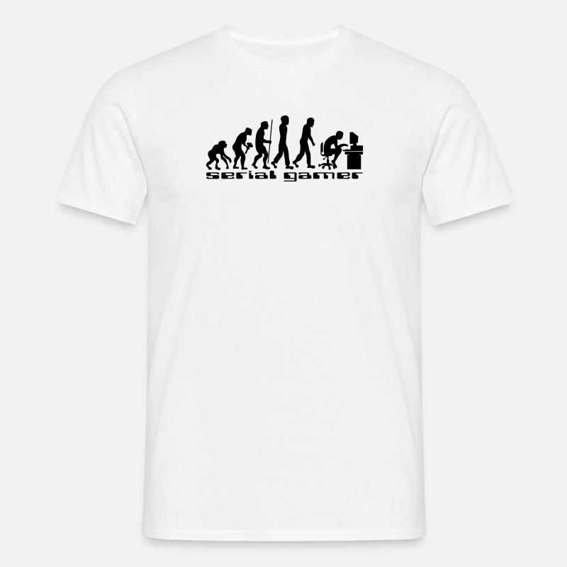 geek evolution gamer - Männer T-Shirt - Weiß