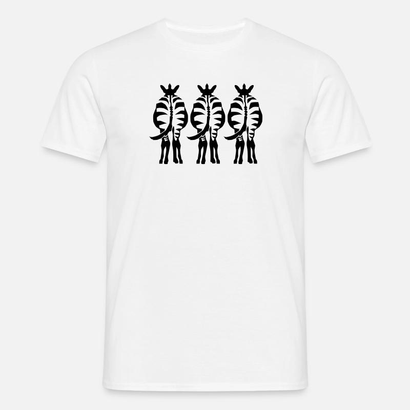 Zebra - Männer T-Shirt - Weiß