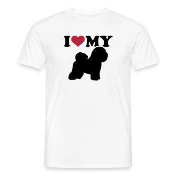 Bichon Frise - T-shirt homme - blanc - Devant - AI Model Male 178 dark (178cm)