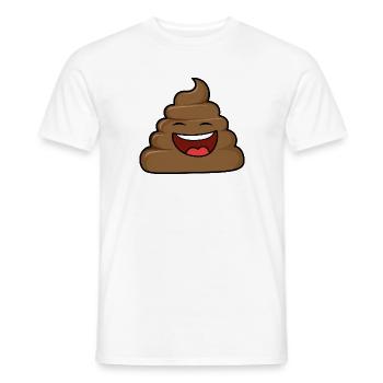 Poop laughs - Men's T-Shirt - white - Front - AI Model Male 178 dark (178cm)