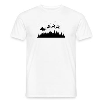 Weihnachtsmann Schlitten Rentiere - Männer T-Shirt - Weiß - Vorne - AI Model Male 178 dark (178cm)