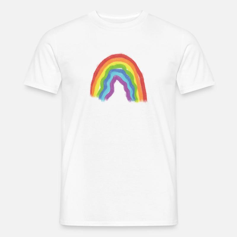 Regenbogen - Männer T-Shirt - Weiß