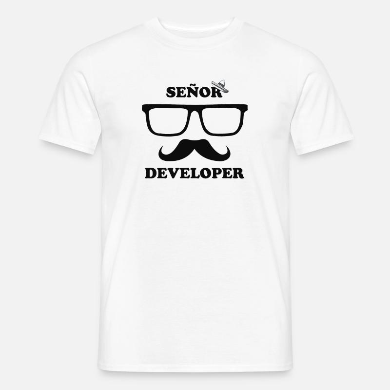 Senor / Senior Developer | Sombrero Developer - Men’s T-shirt - white