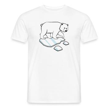 Eisbader Polarbär Hiver natation polaire arctique Hiver - T-shirt homme - blanc - Devant - AI Model Male 178 dark (178cm)