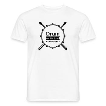 Le tambour est une passion - T-shirt homme - blanc - Devant - AI Model Male 178 dark (178cm)