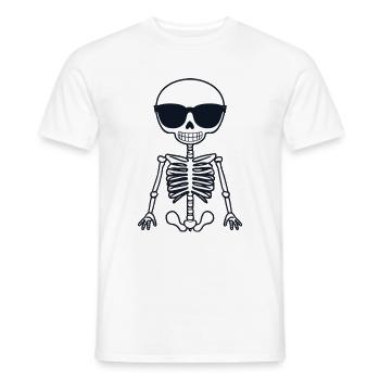 Skeleton Halloween Cool - Men's T-Shirt - white - Front - AI Model Male 178 dark (178cm)