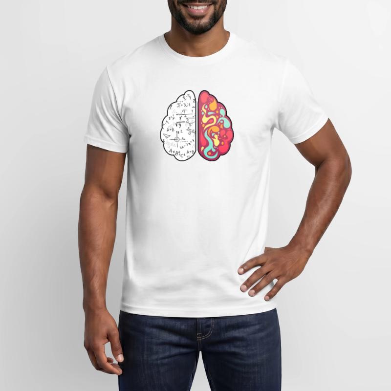 Cours de maths maths maths génie math cerveau T-shirt homme