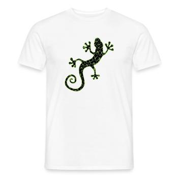 Gekko green and black - Men's T-Shirt - white - Front - AI Model Male 178 dark (178cm)