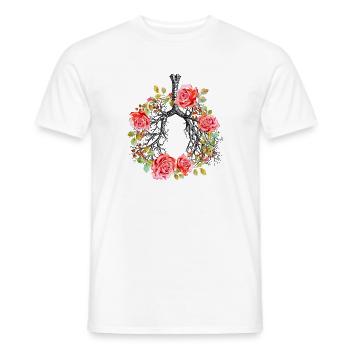 ANATOMICAL ART FLORAL BRONCHES - Men's T-Shirt - white - Front - AI Model Male 178 dark (178cm)