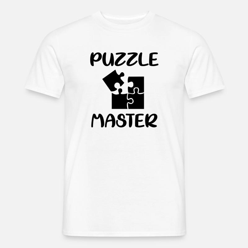 Puzzle Master Autismus puzzeln Geschenkidee - Männer T-Shirt - Weiß