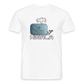 Wal Blauwal Wasser Meer Ozean Welle Fontäne HWALA - Männer T-Shirt - Weiß - Vorne - AI Model Male 178 dark (178cm)