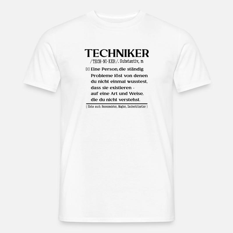 Techniker Definition - Männer T-Shirt - Weiß