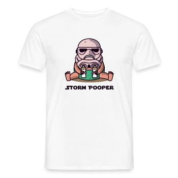 Storm Pooper Body Design Bébé - T-shirt homme - blanc - Devant - AI Model Male 178 dark (178cm)