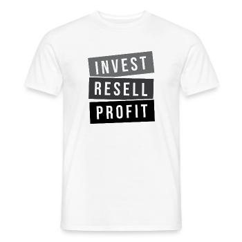 Invest Resell Profit - Männer T-Shirt - Weiß - Vorne - AI Model Male 178 dark (178cm)
