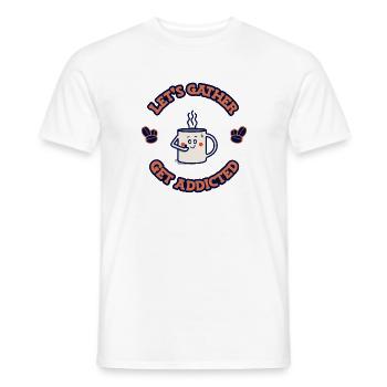 Devenir accro au café - T-shirt homme - blanc - Devant - AI Model Male 178 dark (178cm)