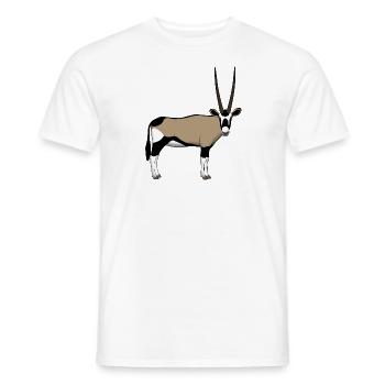 Oryx head front - Men's T-Shirt - white - Front - AI Model Male 178 dark (178cm)