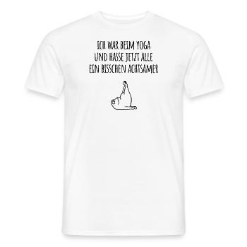 Yoga Frosch - Männer T-Shirt - Weiß - Vorne - AI Model Male 178 dark (178cm)