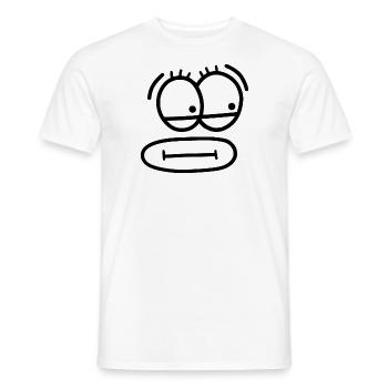 Funny Doodle Face - Men's T-Shirt - white - Front - AI Model Male 178 dark (178cm)