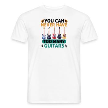You Can Never Have Too Many Guitars - Men's T-Shirt - white - Front - AI Model Male 178 dark (178cm)