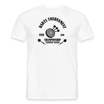 Dart Tournament Championschip Design - Männer T-Shirt - Weiß - Vorne - AI Model Male 178 dark (178cm)