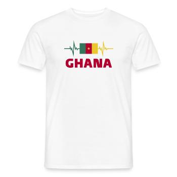 Ghana Fußball 2022 Herzschlag Ghana - Männer T-Shirt - Weiß - Vorne - AI Model Male 178 dark (178cm)