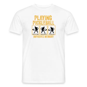 jouer au pickleball améliore la mémoire - T-shirt homme - blanc - Devant - AI Model Male 178 dark (178cm)
