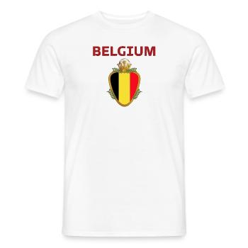 Belgium Football 2022 supporter of Belgium football - Men's T-Shirt - white - Front - AI Model Male 178 dark (178cm)