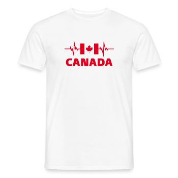 Canada Football 2022battement de cœur Canada - T-shirt homme - blanc - Devant - AI Model Male 178 dark (178cm)