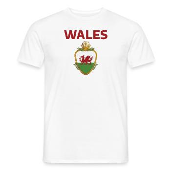 Wales Football 2022 supporters du pays de Galles - Men's T-Shirt - white - Front - AI Model Male 178 dark (178cm)