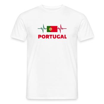 Portugal Football 2022 battement de cœur Portugal - T-shirt homme - blanc - Devant - AI Model Male 178 dark (178cm)