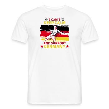 rester calme et soutenir l'Allemagne - T-shirt homme - blanc - Devant - AI Model Male 178 dark (178cm)