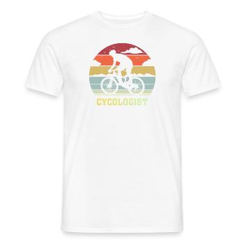Cycologist Radfahren Radfahren - Männer T-Shirt - Weiß - Vorne - AI Model Male 178 dark (178cm)