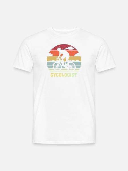 Cycologue Cyclisme Cyclisme - Mænd T-shirt - hvid