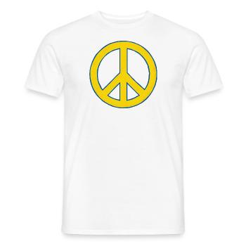 Ukraine, ukrainische Flagge, ukrainische Flagge - Männer T-Shirt - Weiß - Vorne - AI Model Male 178 dark (178cm)