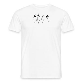 Parkour heartbeat - Men's T-Shirt - white - Front - AI Model Male 178 dark (178cm)